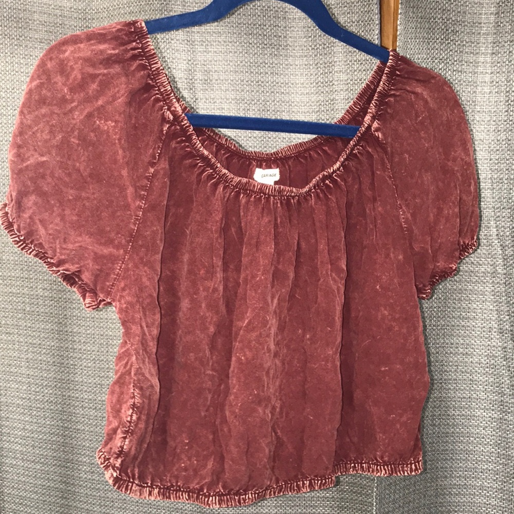 GARAGE Plum Crop Top